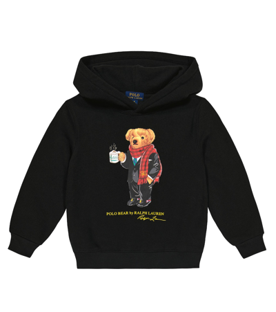 Polo Ralph Lauren Kids' Polo Bear Jersey Hoodie In Black | ModeSens