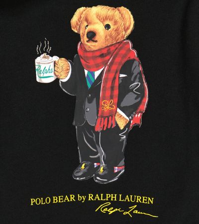 Polo Ralph Lauren Kids' Polo Bear Jersey Hoodie In Black | ModeSens