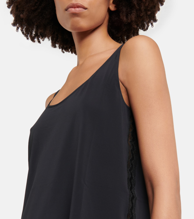 Shop Eres Julie Lace-trimmed Top In Noir