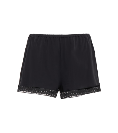 Shop Eres Sylvie Lace-trimmed Shorts In Noir