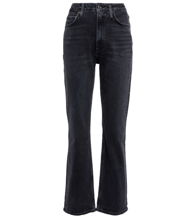 Shop Agolde High-rise Bootcut Jeans In Technique