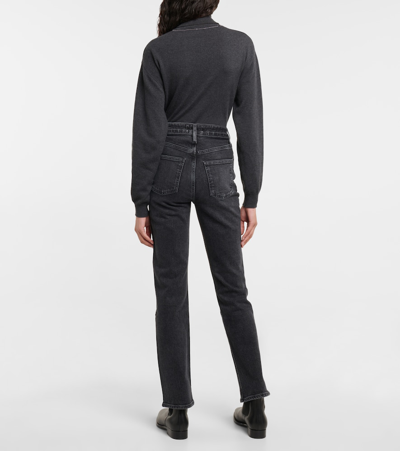 Shop Agolde High-rise Bootcut Jeans In Technique