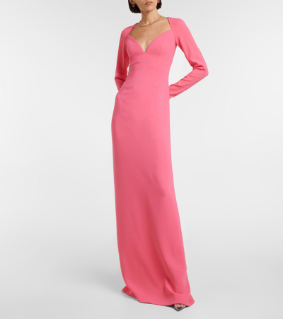 Stella Mccartney Crêpe Gown In Bubble Gum