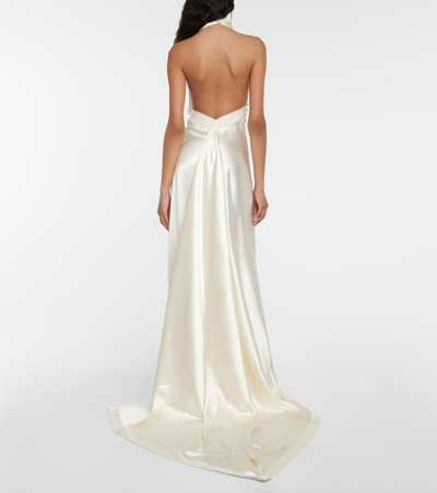 Shop Danielle Frankel Bridal Sasha Silk Gown In Pearl