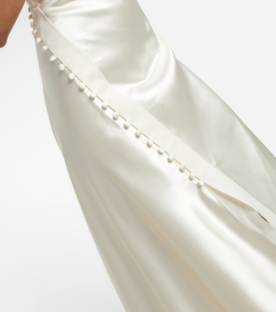 Shop Danielle Frankel Bridal Sasha Silk Gown In Pearl