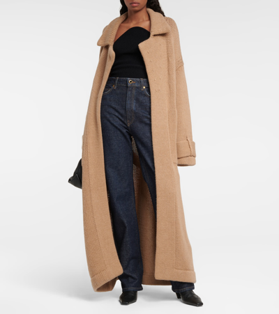 Shop Khaite Filip Belted Cashmere Coat In Camel