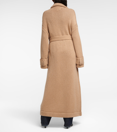 Shop Khaite Filip Belted Cashmere Coat In Camel