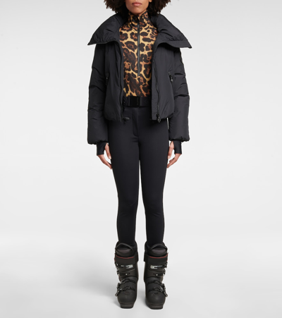 Shop Goldbergh Leona Jaguar-print Mockneck Ski Top