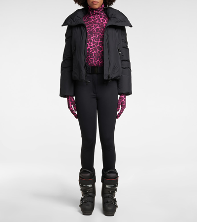 Shop Goldbergh Temptress Jaguar-print Gloved Ski Top In Jaguar Pink