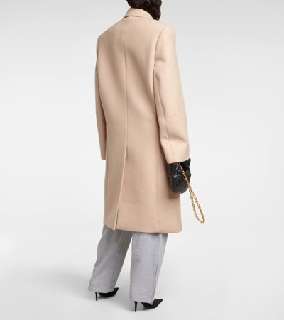 Shop Wardrobe.nyc Wardrobe. Nyc Double-breasted Wool Coat In Beige