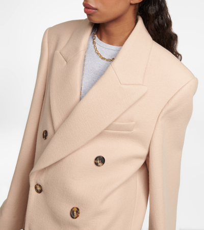 Wardrobe.nyc Beige Hailey Bieber Edition Double-breasted Coat In Beige