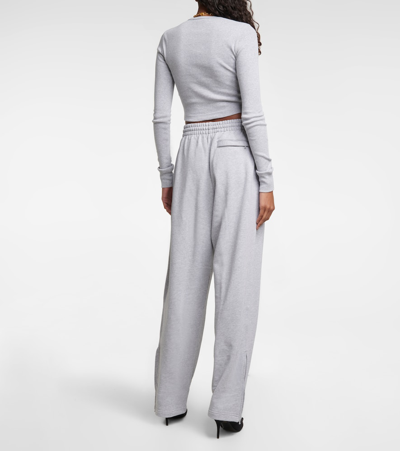 Shop Wardrobe.nyc Wardrobe. Nyc X Hailey Bieber Wide-leg Cotton Sweatpants In Grey