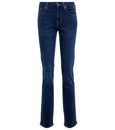 Shop 7 For All Mankind Kimmie Straight Jeans In Rinsed Indigo