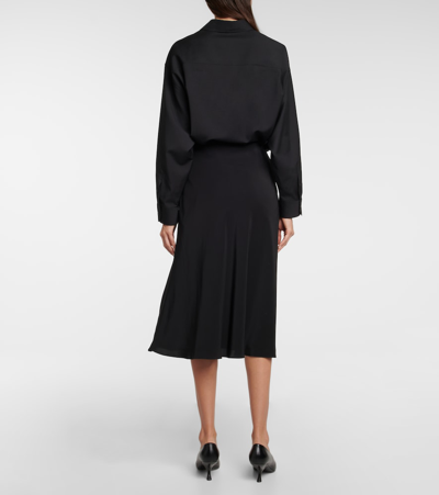 The Row Ivaanka Cashmere & Silk Midi Skirt In Black