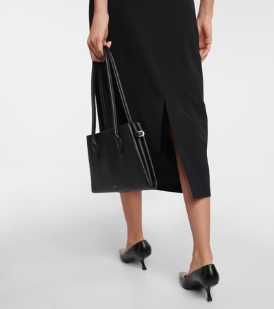 The Row Parma Stretch Virgin Wool Midi Skirt In Black