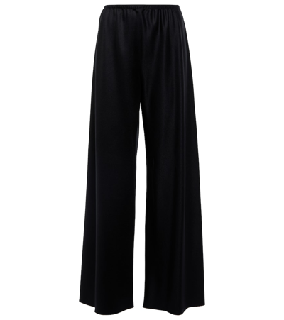 Shop The Row Gala Virgin Wool Wide-leg Pants In Black
