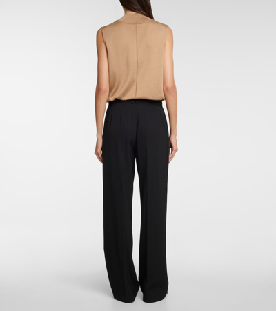The Row Igor High-rise Wide-leg Pants In Black