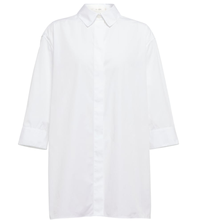 Shop The Row Elada Cotton Poplin Shirt In Optic White