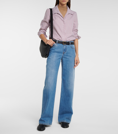 The Row Eglitta Mid-rise Wide-leg Jeans In White