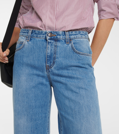 The Row Eglitta Mid-rise Wide-leg Jeans In White