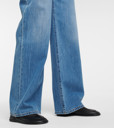 The Row Eglitta Mid-rise Wide-leg Jeans In White