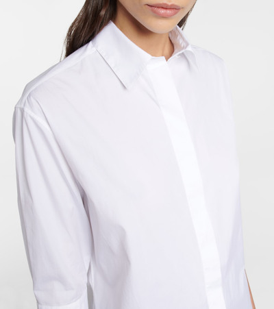 Shop The Row Elada Cotton Poplin Shirt In Optic White