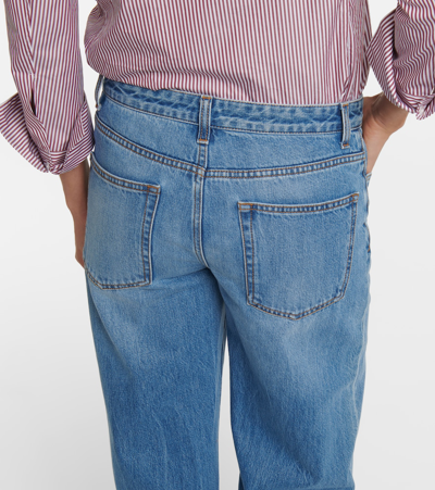 The Row Eglitta Mid-rise Wide-leg Jeans In White
