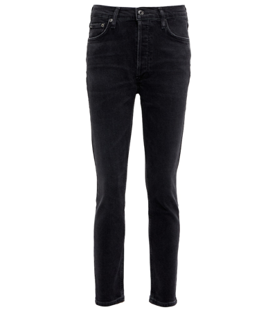Shop Agolde Nico High-rise Slim Jeans In Hotline
