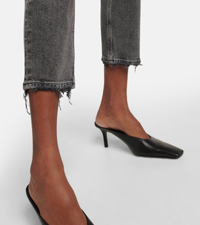 Shop Agolde Riley High-rise Cropped Slim Jeans In Century