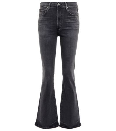 Shop Citizens Of Humanity Lilah High-rise Bootcut Jeans In Caviar