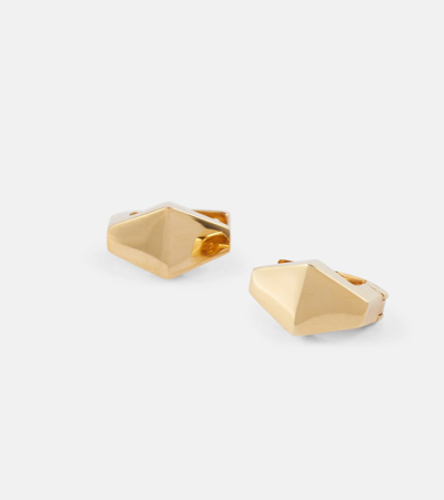 Shop Aliita Deco Rombo Mini 9kt Gold Earrings In Yellow Gold