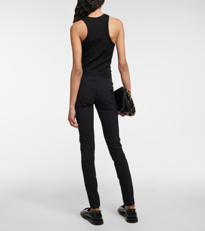 Shop Veronica Beard Scuba Nylon-blend Leggings In Black