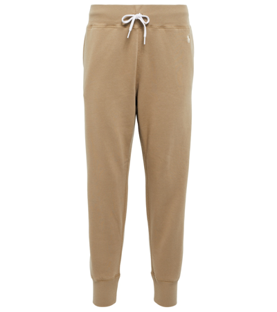 Shop Polo Ralph Lauren Cotton-blend Sweatpants In Boating Khaki