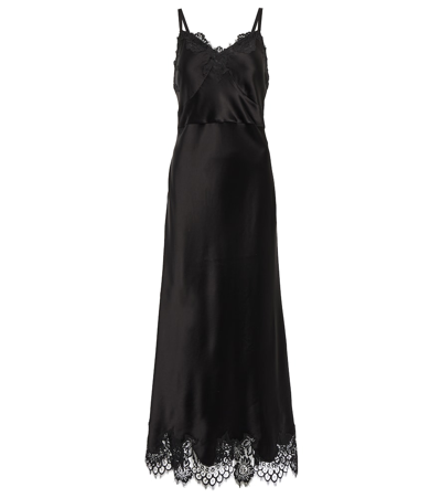 Shop Polo Ralph Lauren Satin Maxi Dress In Polo Black