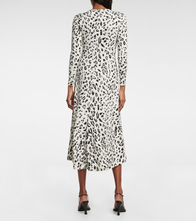 Polo Ralph Lauren Leopard-print Midi Dress In Snow Leopard