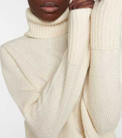 Shop Polo Ralph Lauren Turtleneck Wool And Cashmere Sweater In Authentic White