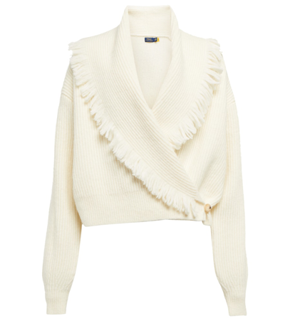 Polo Ralph Lauren Rib-knit Nylon And Wool Cardigan In Cream | ModeSens