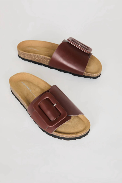 Shop Intentionally Blank Clarice Sandal In Chesnut In Brown