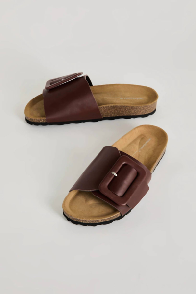 Shop Intentionally Blank Clarice Sandal In Chesnut In Brown