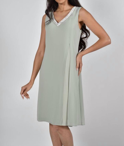 Shop Frank Lyman Dress In Green Tea In Beige