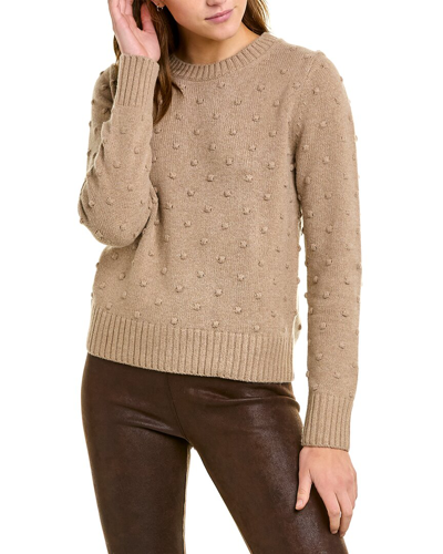 Shop White + Warren Bobble Wool-blend Sweater In Brown