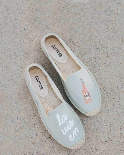 Shop Soludos La Vie En Rose Espadrille In Chambray In White