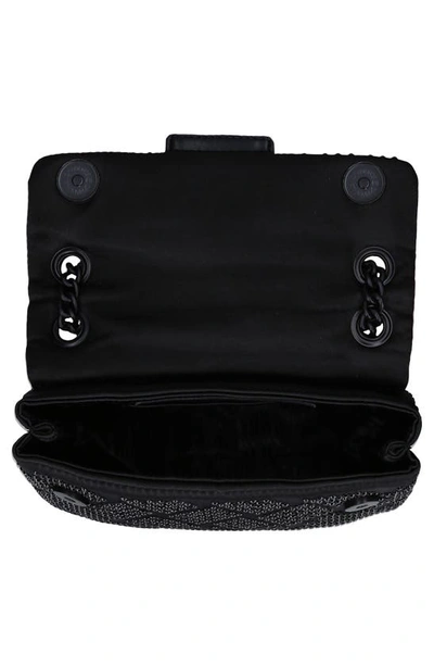 Kurt Geiger Mini Kensington Embellished Fabric Convertible Crossbody Bag In Black