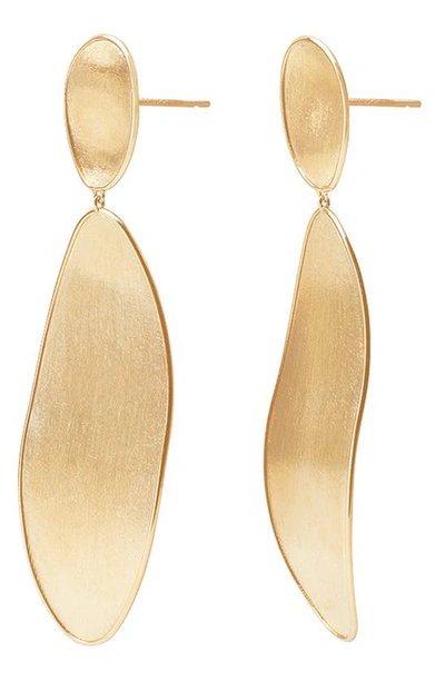 Shop Marco Bicego Lunaria Double Drop Earrings In Yellow Gold