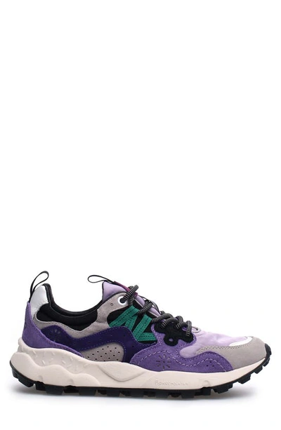 Shop Flower Mountain Yamano 3 Sneaker In Grey-lilac-violet