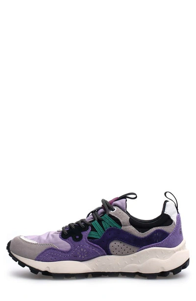 Shop Flower Mountain Yamano 3 Sneaker In Grey-lilac-violet