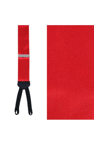 Trafalgar Sutton Formal Silk Brace In Red