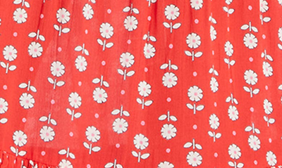 Shop Billabong Floral & Polka Dot Tiered Maxi Dress In Red Magic