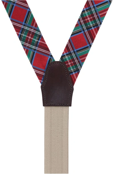 Shop Trafalgar Nicholas Tartan Plaid Silk Suspenders