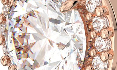 Swarovski Silver-tone Constella Crystal Drop Earrings In Rose Gold